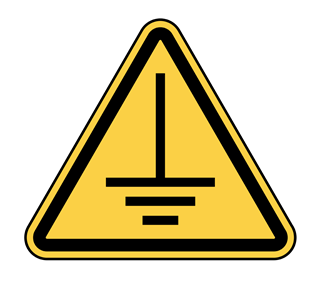 Warning Electric Ground Hazard Sticker