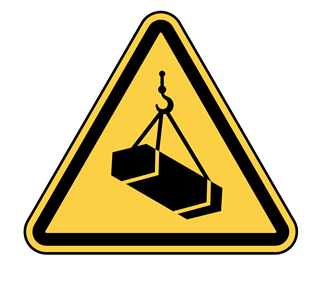 Warning Overhead Loads Sticker