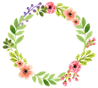 Floral Foliage Frame Sticker