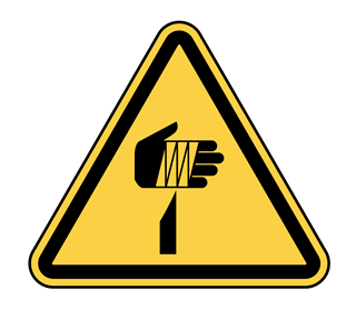 Warning Sharp Sticker