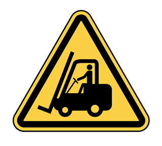 Forklift in Operation Sticker