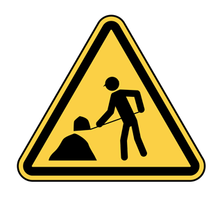 Men at Work Sticker