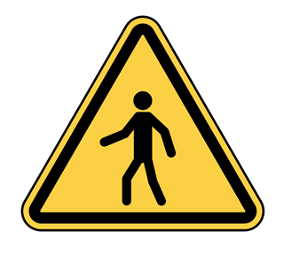 Pedestrians Crossing Sticker