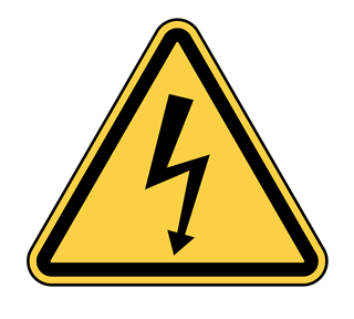 High Voltage Warning Sticker