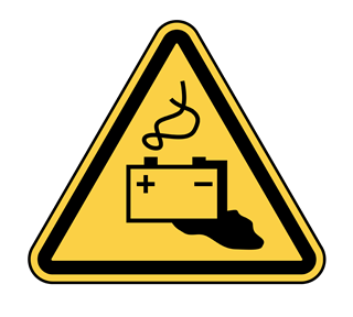 Battery Charging Area Sticker