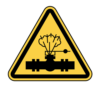 High Pressure Warning Sticker