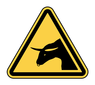 Beware of Bull Sticker