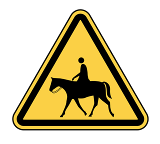Rider on Horse Sign Sticker