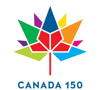 Rainbow Canada 150 Logo Sticker