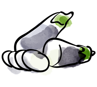Eggplant Sticker