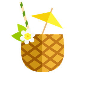 Summer Pineapple Drink Sticker