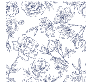 Floral Line Sticker