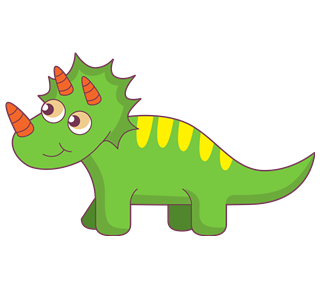 Cut Triceratops Dinosaur Sticker