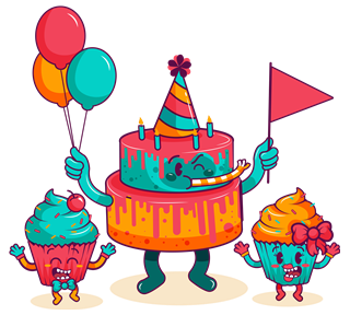 Cake Party Sticker