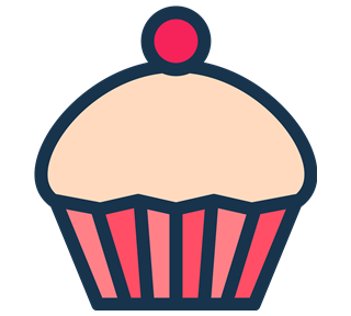 Basic Vanilla Cherry Cupcake Sticker