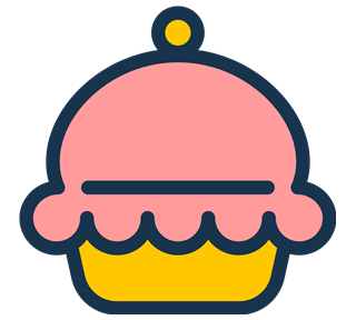 Pink Cupcake Sticker