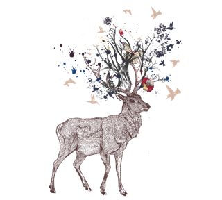 Decorative Moose Sticker