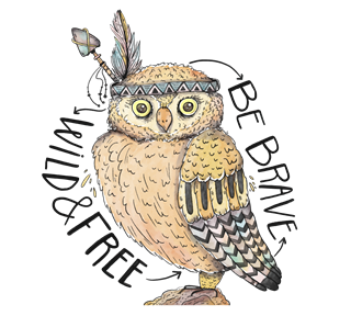 Be Brave Owl Sticker
