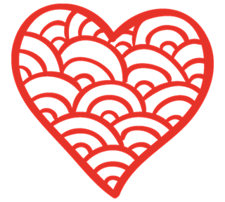 Heart red Sticker