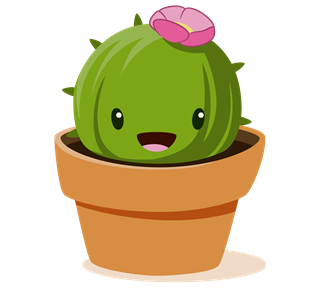 Cactus with Flower Sticker