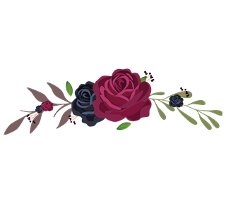 Ruby Floral Arch Sticker