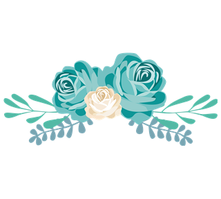 Blues Floral Arch Sticker