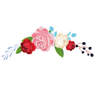 Pink Red Floral Arch Sticker