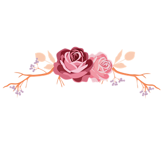 Pink Floral Arch Sticker
