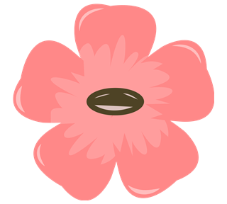 Graphic Pink Flower Sticker