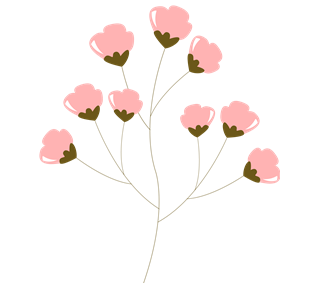 Little Pink Flower Branch Sticker