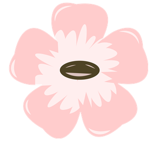 Light Graphic Flower Sticker