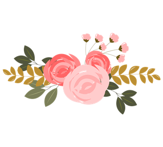 Pink Flower Branches Sticker