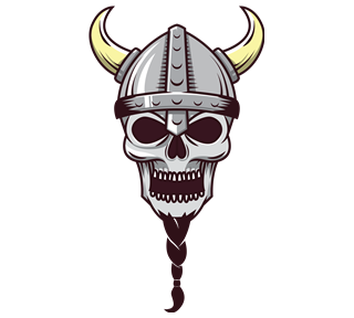 Viking Horn Helmet Skull Sticker