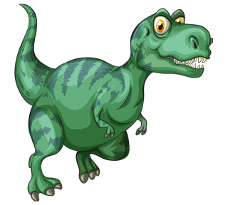 T-Rex Green Dinosaur Sticker