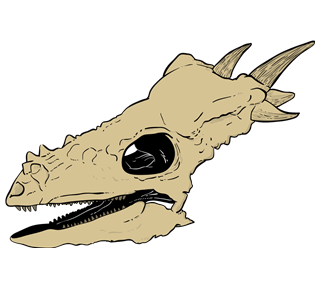 Dinosaur Skull Sticker