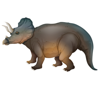 Realistic Triceratops Dinosaur Sticker