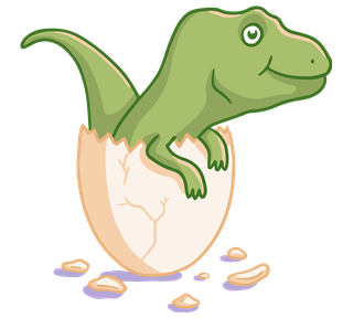 Hatching T-Rex Dinosaur Sticker