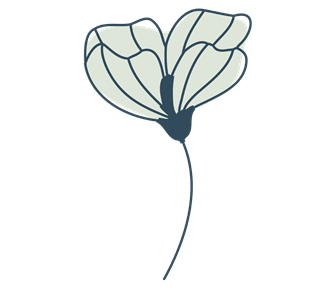 Tall Green Drop Flower Sticker