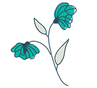 Double Drop Flower Sticker