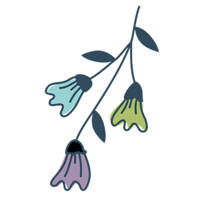 Triple Drop Flower Sticker