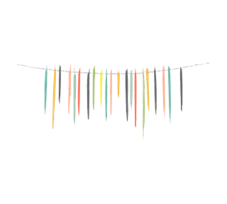 Rainbow Lines Banner Sticker