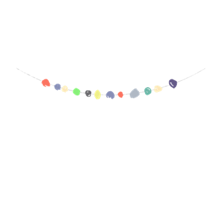 Rainbow Sketch Dots Banner Sticker