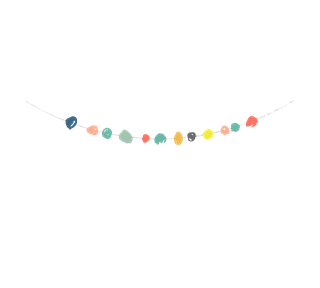 Rainbow Dots Banner Sticker