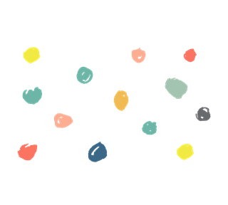 Rainbow Sketch Dots Sticker