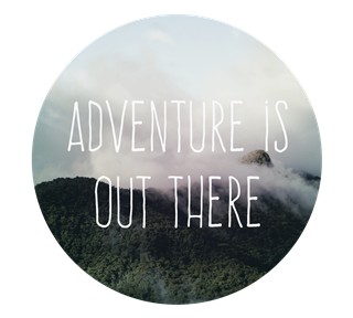 Adventure is Out There Motivational Quote Sticker