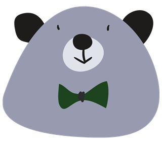 Grey Bear Sticker