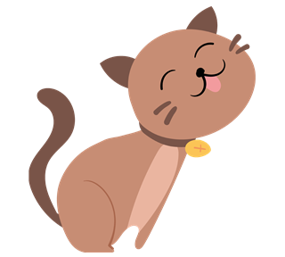 Cat lick Sticker