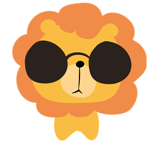 Lion with Sunglasses Sticker