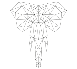 Geometric Elephant Sticker