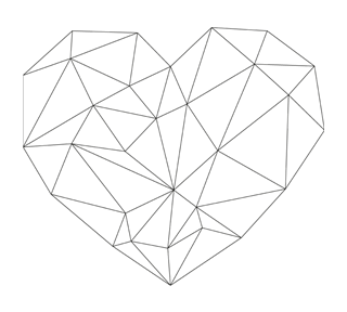 Geometric Heart Sticker